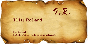 Illy Roland névjegykártya